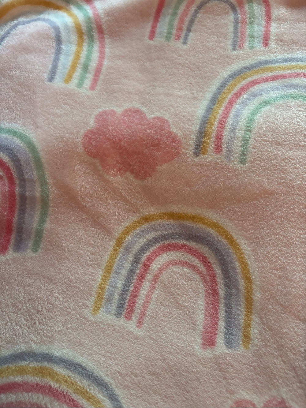 Isaac Mizrahi Pink Pastel Rainbow Plush Baby Blanket or Throw